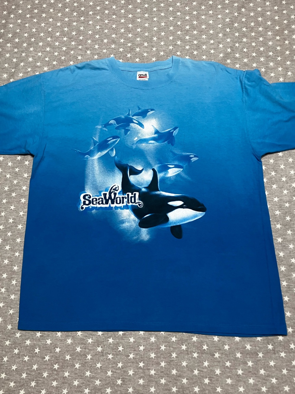 Vintage Sea World T-Shirt Men’s XL Blue Anvil Tag Short Sleeve Mint